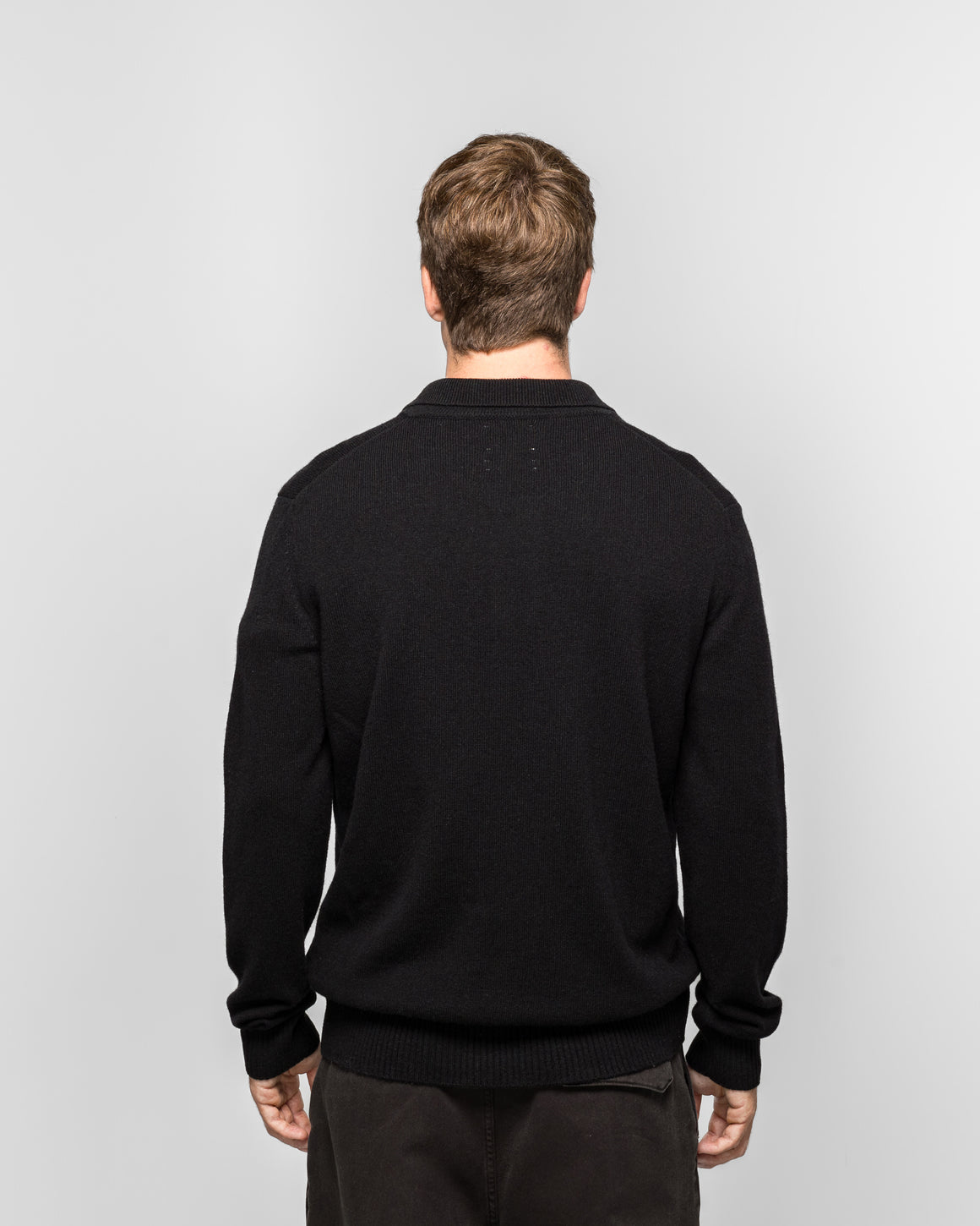 Norse Projects - Standard Merino Lambswool Polo - Black - UP THERE
