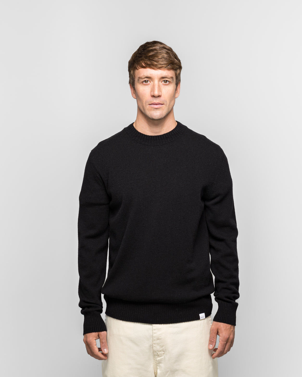 Norse Projects - Standard Merino Lambswool Sweater - Black - UP THERE