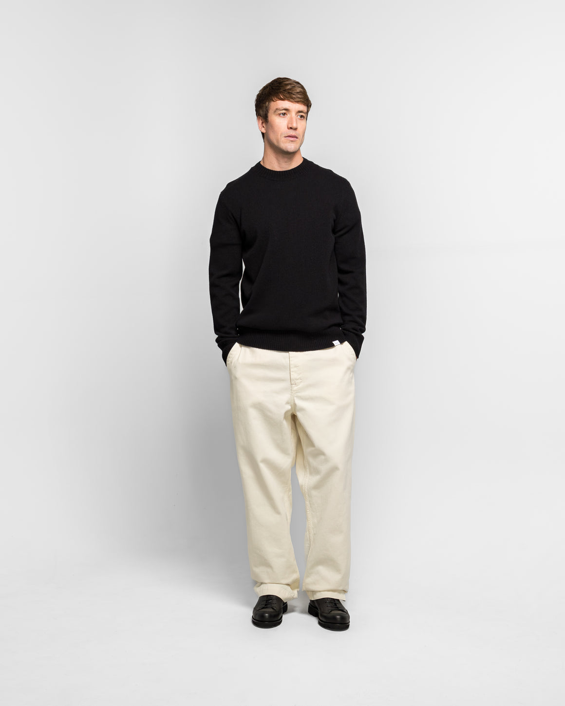 Norse Projects - Standard Merino Lambswool Sweater - Black - UP THERE