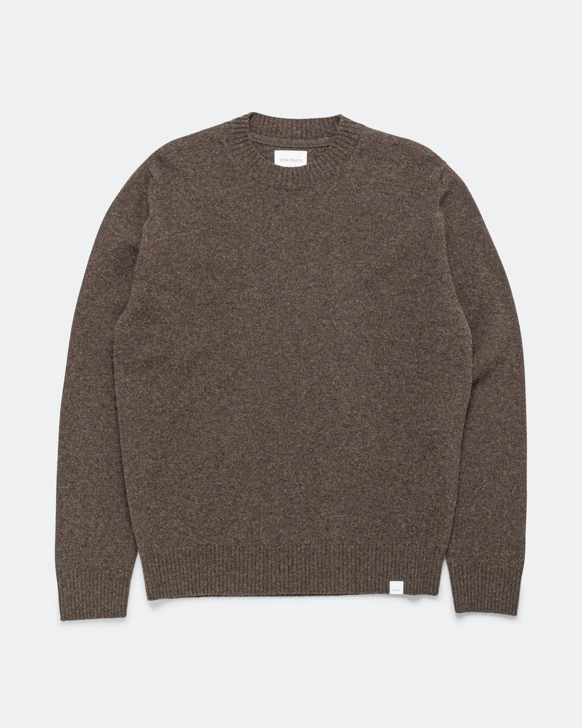 Norse Projects - Standard Merino Lambswool Sweater - Heathland Brown - UP THERE