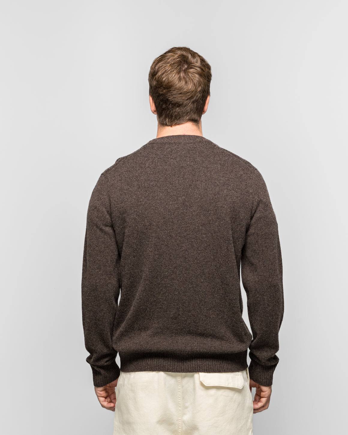 Norse Projects - Standard Merino Lambswool Sweater - Heathland Brown - UP THERE