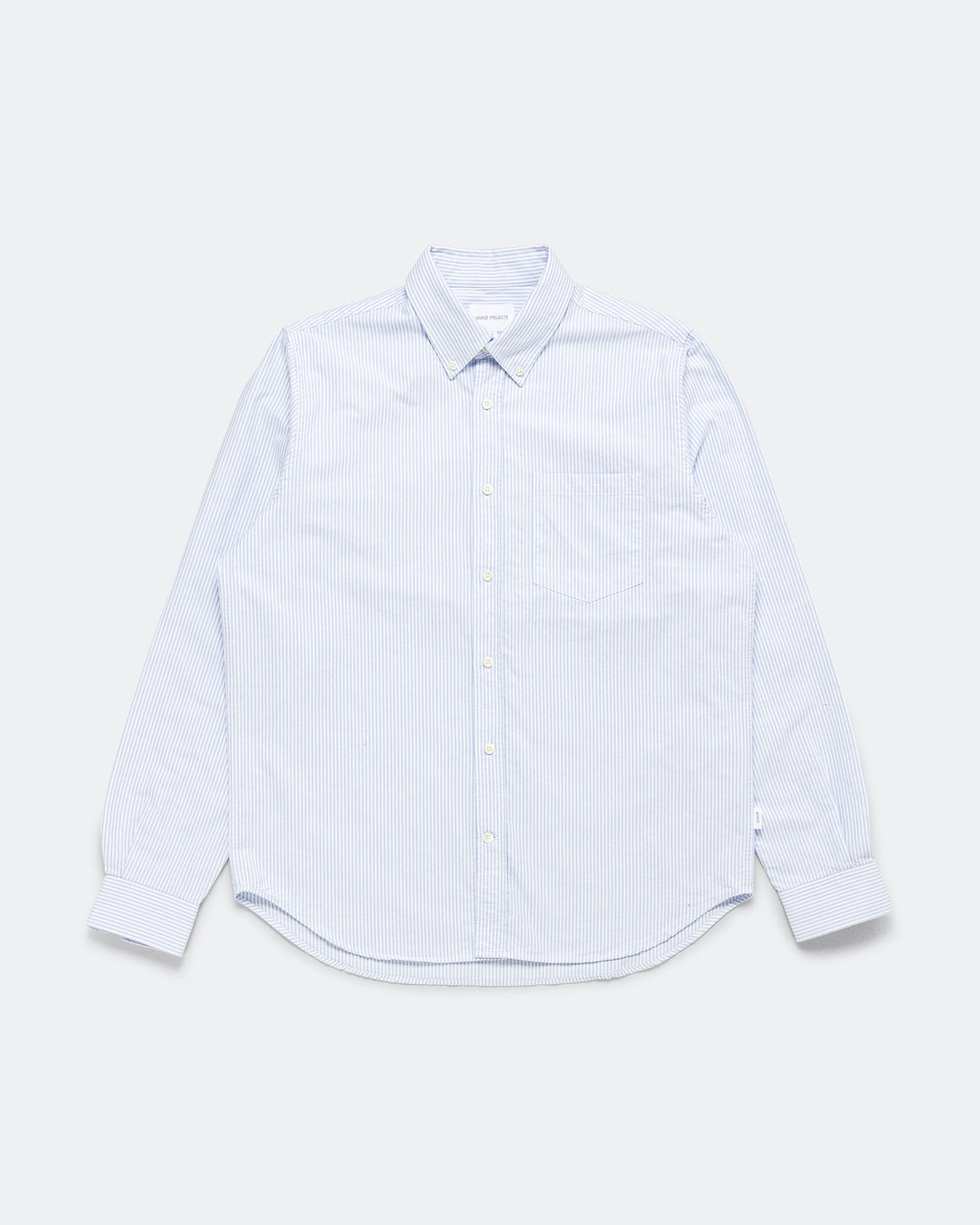 Norse Projects - Standard Oxford BD Shirt - Pale Blue Stripe - UP THERE