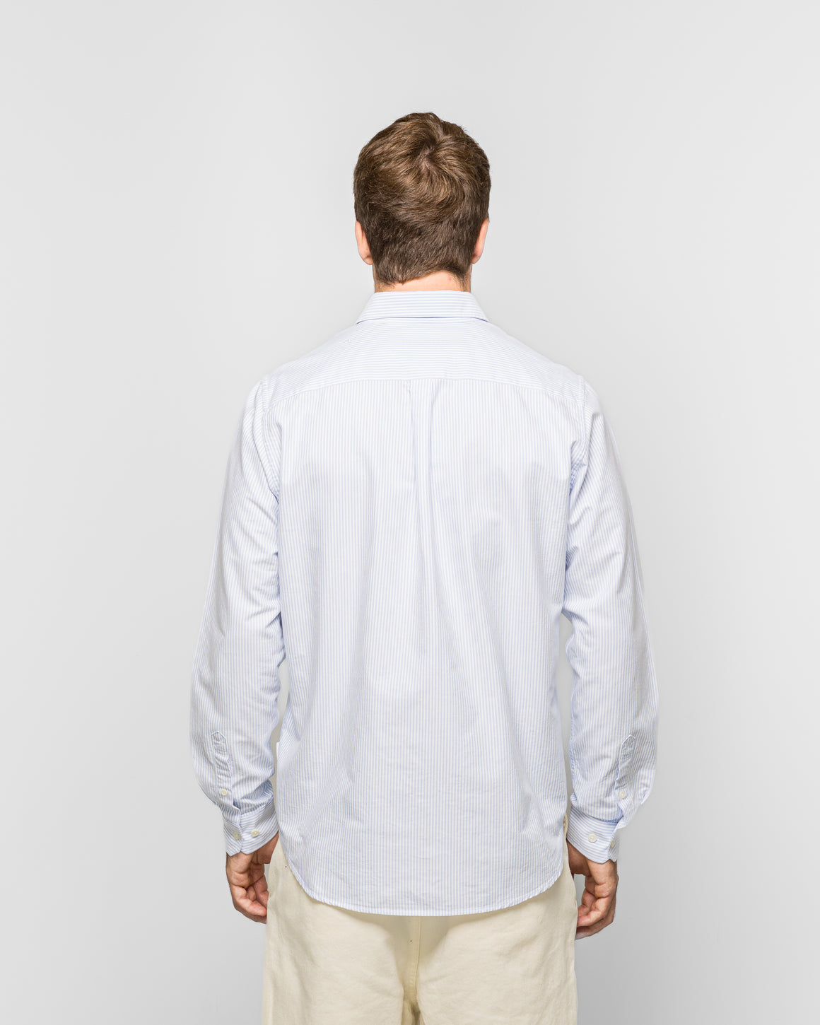 Norse Projects - Standard Oxford BD Shirt - Pale Blue Stripe - UP THERE