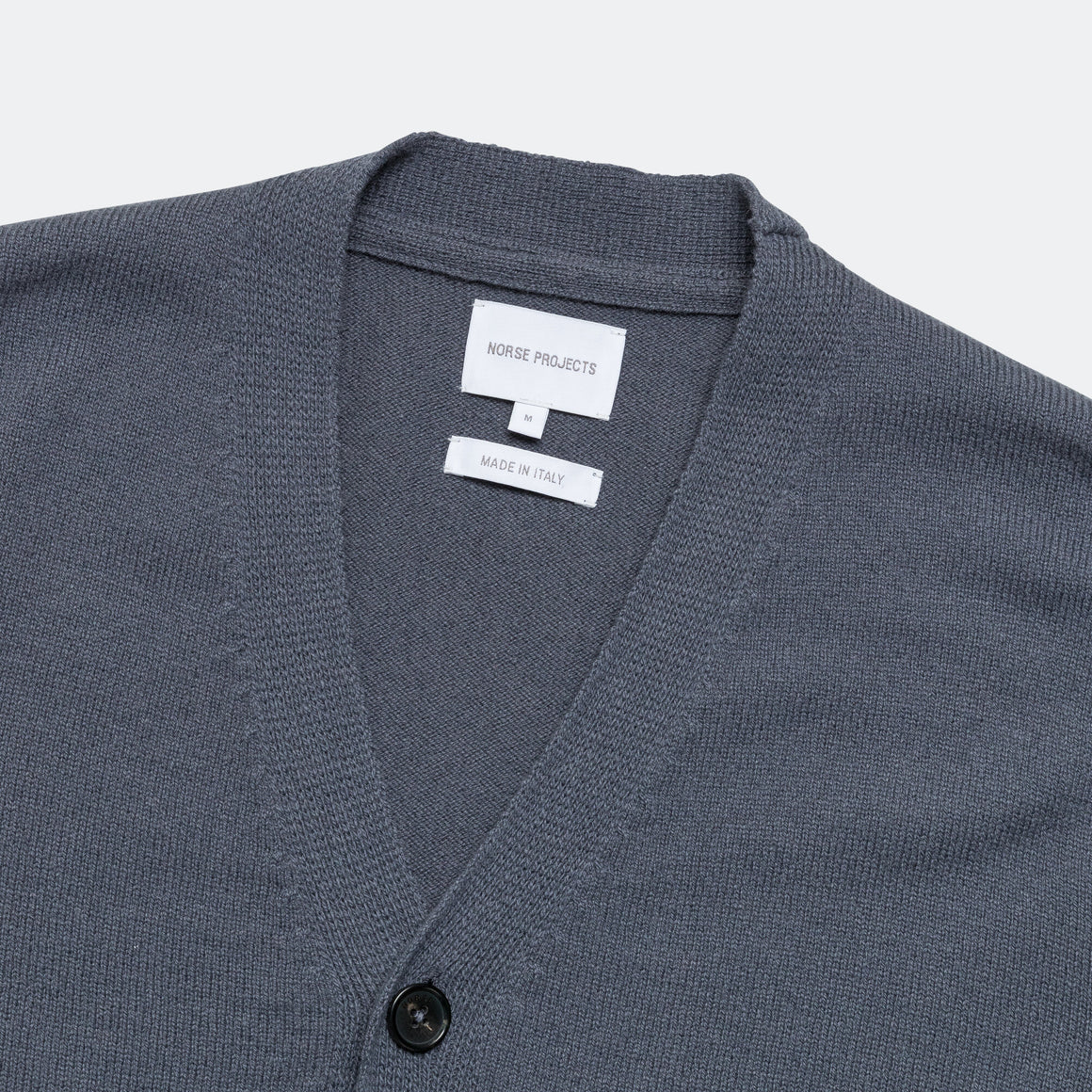 Norse Projects - Standard Merino Lambswool Cardigan - Orion Blue - UP THERE