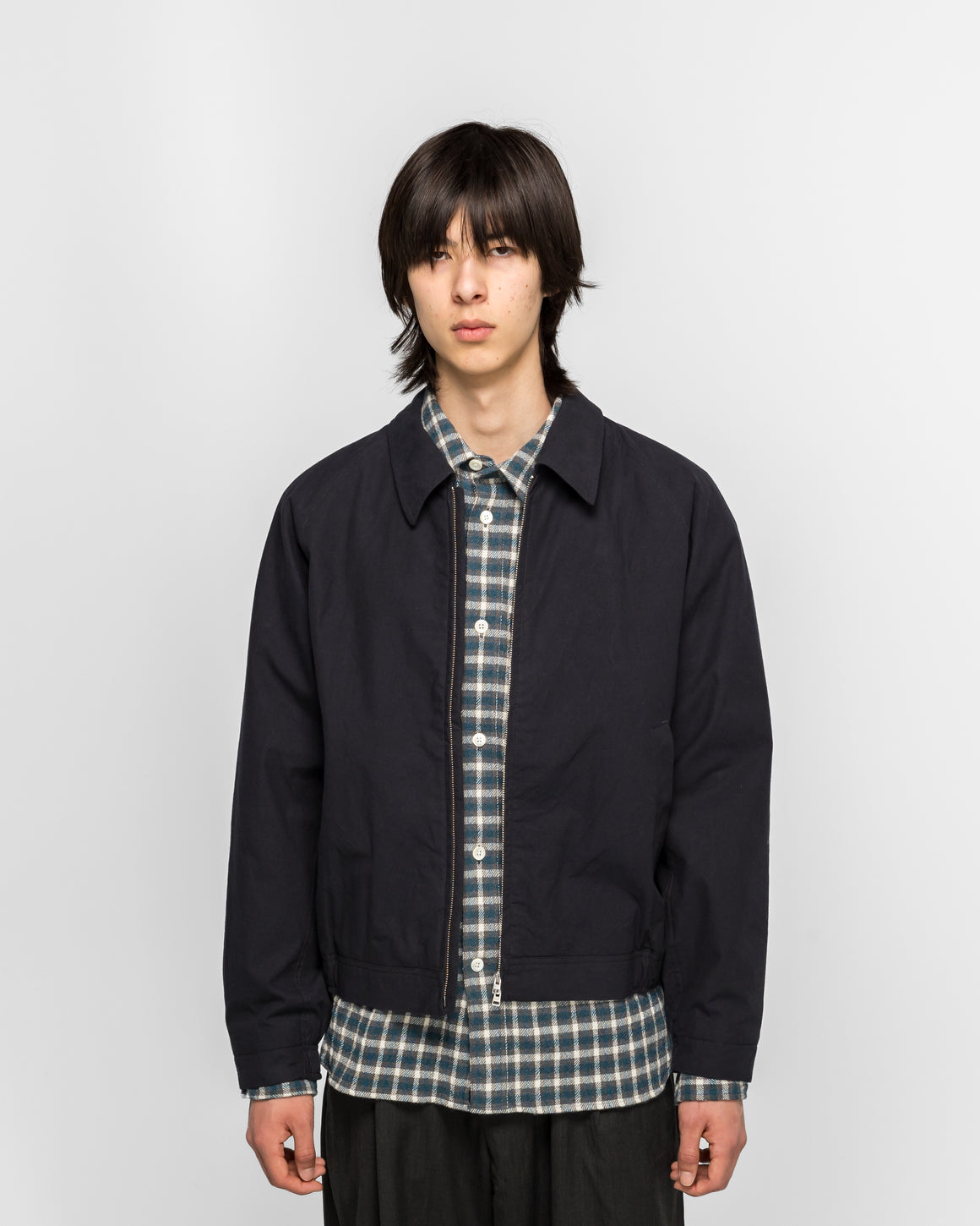 Norse Projects - Stensholt Buff Cotton Blouson - Dark Navy - UP THERE