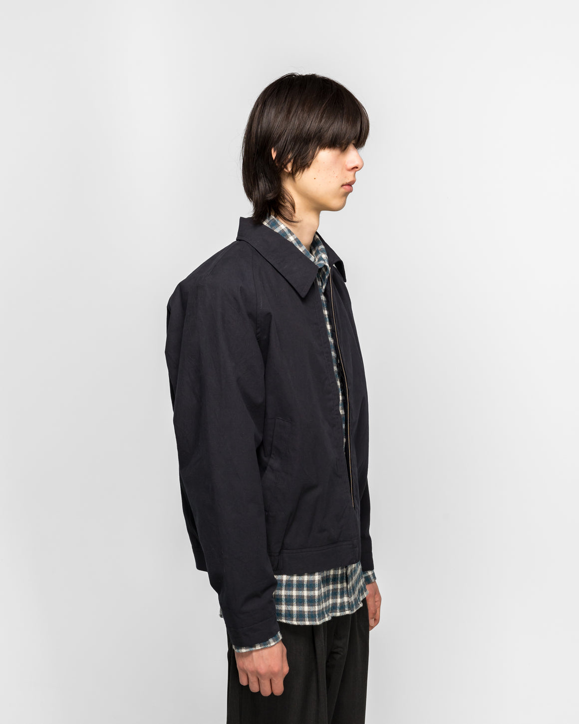 Norse Projects - Stensholt Buff Cotton Blouson - Dark Navy - UP THERE