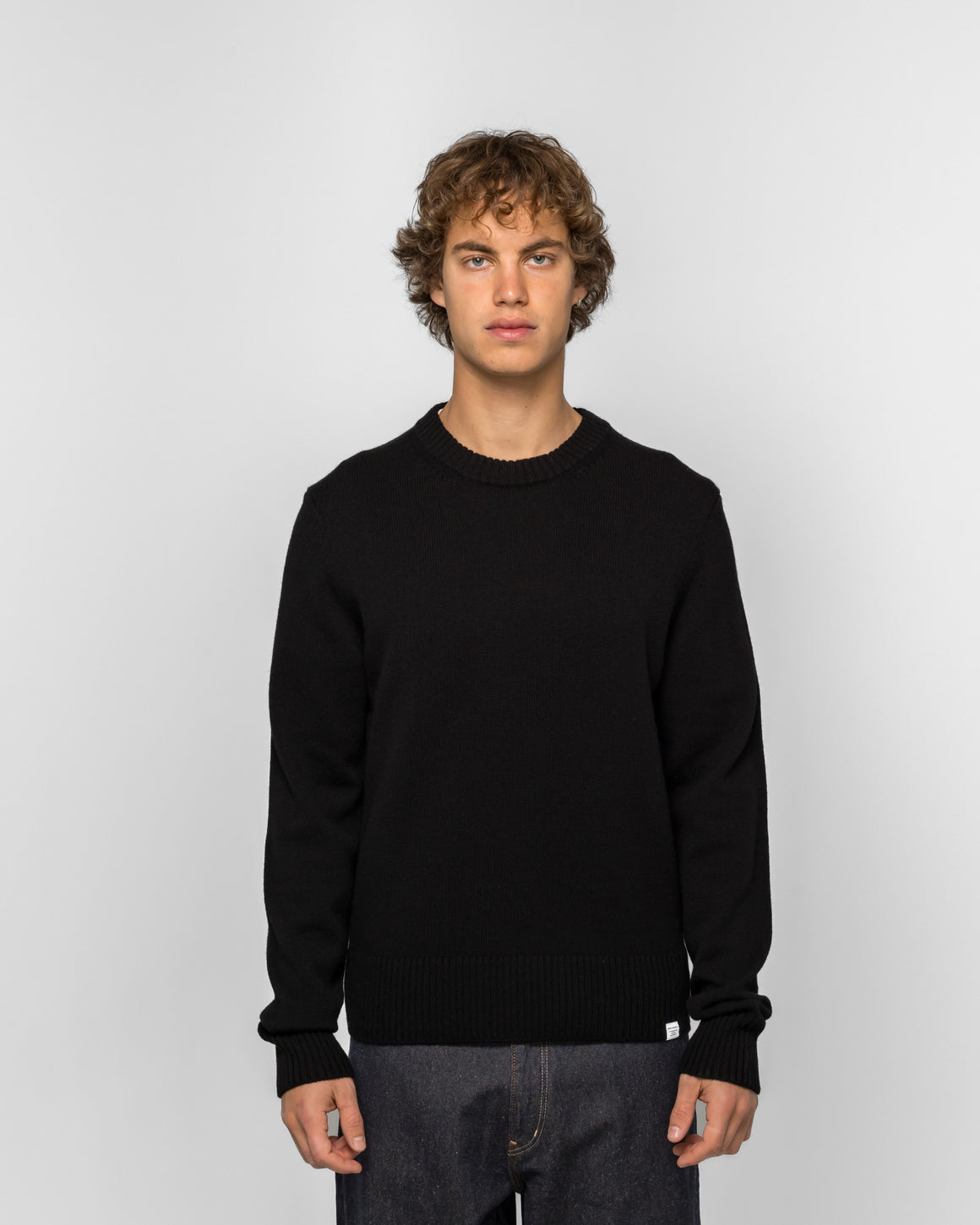 Norse Projects - Stensmark Merino Lambswool Sweater - Black - UP THERE