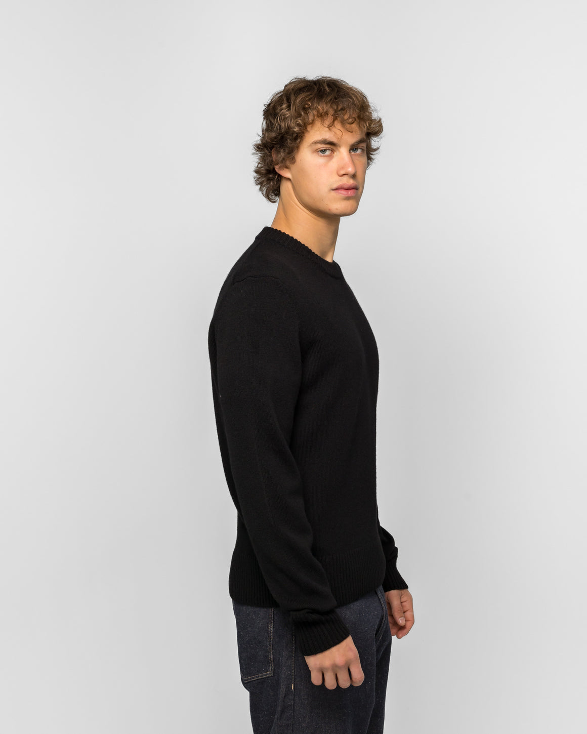 Norse Projects - Stensmark Merino Lambswool Sweater - Black - UP THERE
