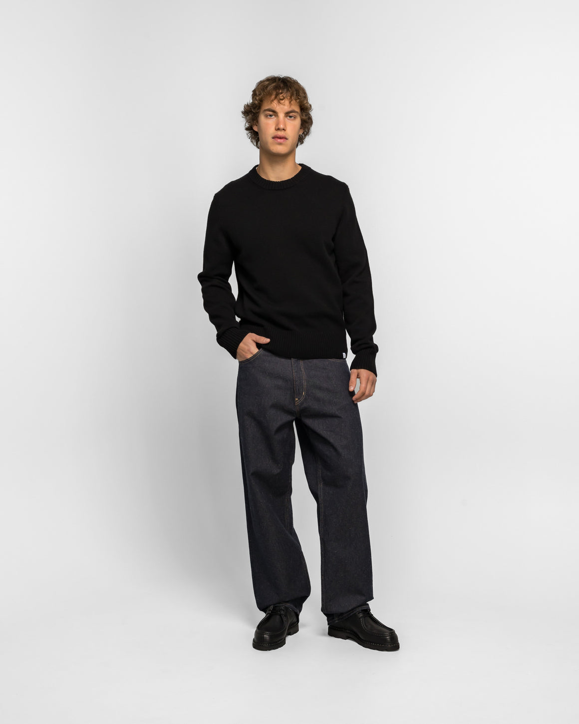 Norse Projects - Stensmark Merino Lambswool Sweater - Black - UP THERE