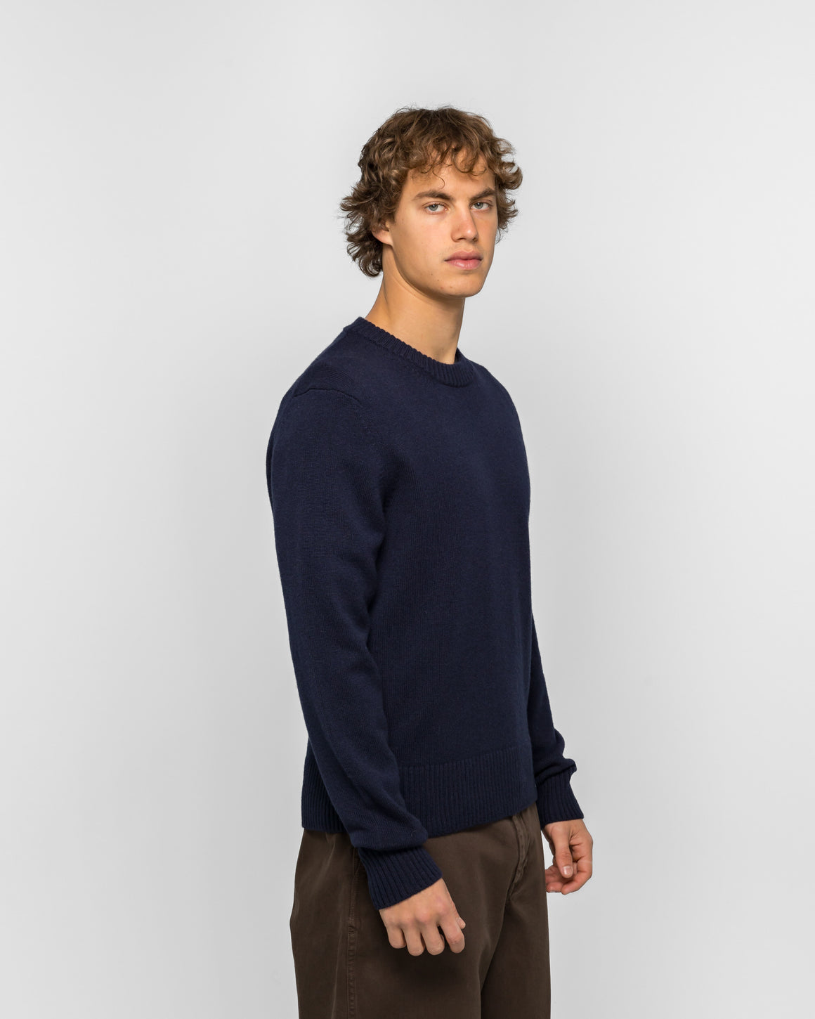 Norse Projects - Stensmark Merino Lambswool Sweater - Dark Navy - UP THERE