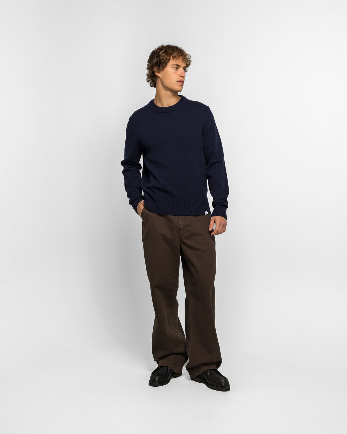Norse Projects - Stensmark Merino Lambswool Sweater - Dark Navy - UP THERE