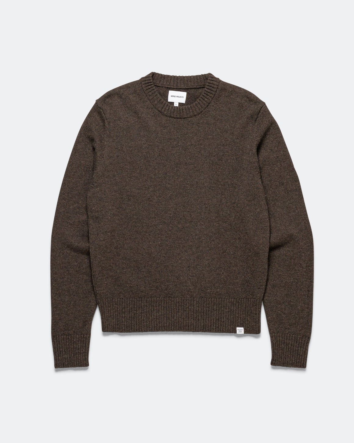 Norse Projects - Stensmark Merino Lambswool Sweater - Heathland Brown - UP THERE