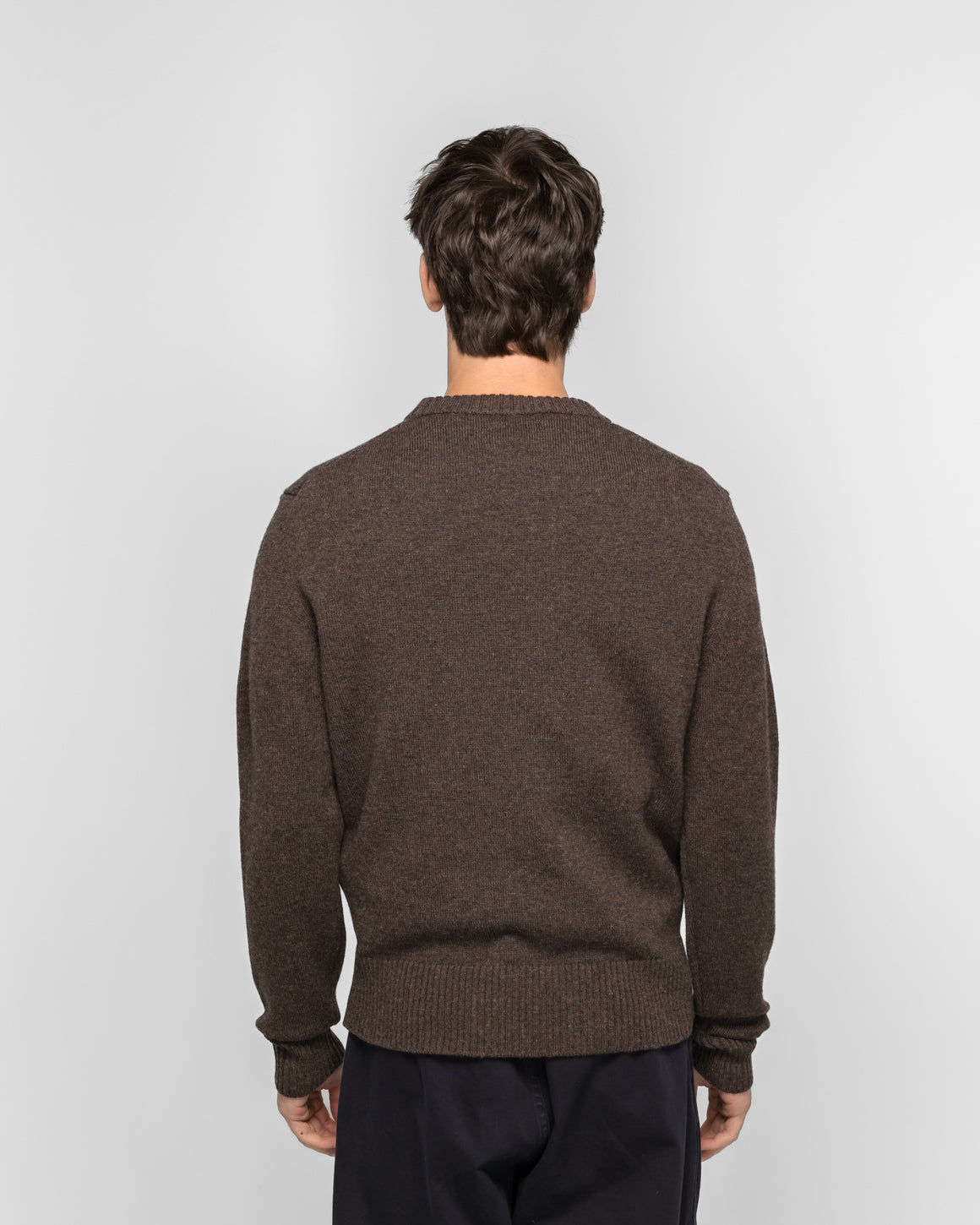 Norse Projects - Stensmark Merino Lambswool Sweater - Heathland Brown - UP THERE