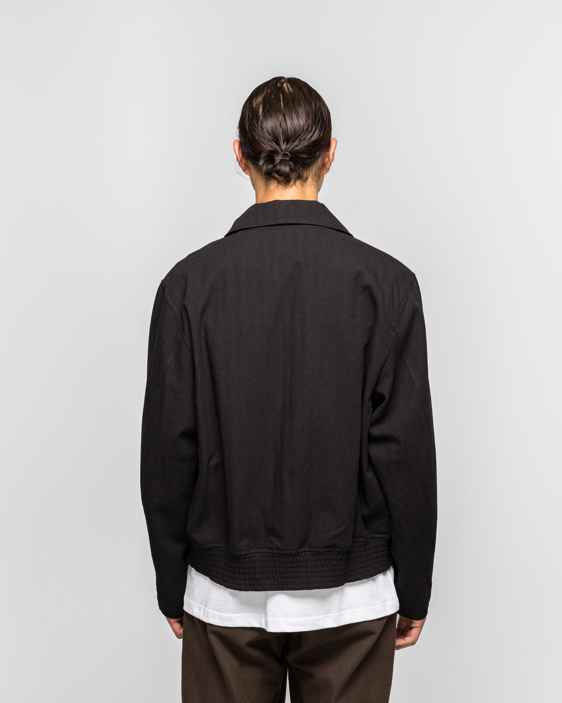 Norse Projects - Vandel Herringbone Twill Flight Jacket - All Black - UP THERE