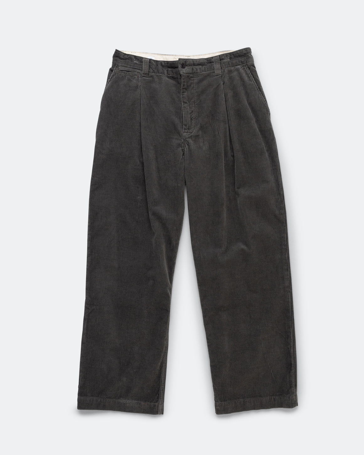Norse Projects - Volda Pleated Wide Wale Corduroy Trouser - Beluga - UP THERE