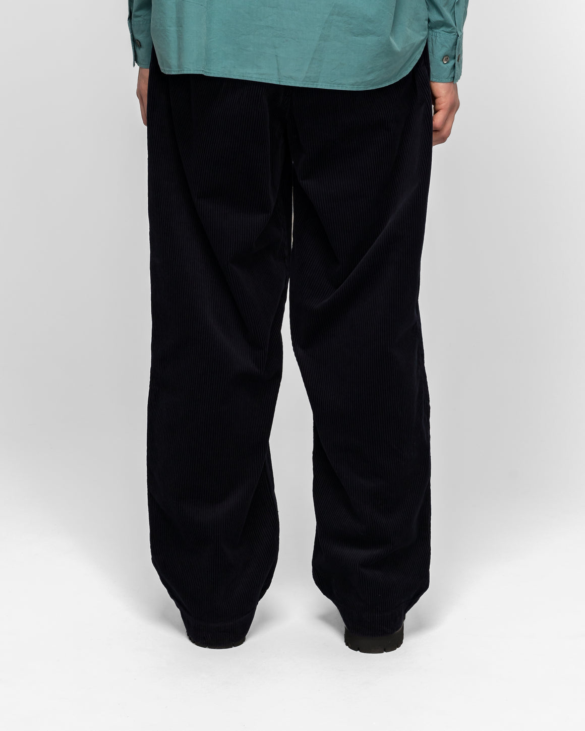 Norse Projects - Volda Pleated Wide Wale Corduroy Trouser - Dark Navy - UP THERE