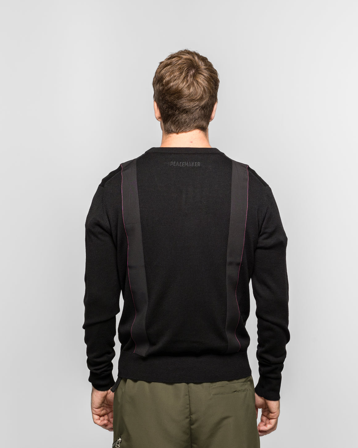 OAMC Peacemaker - Applied Tape Knit - Black - UP THERE