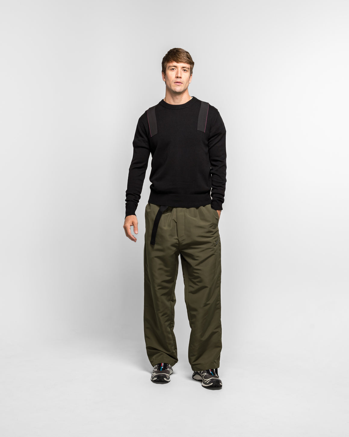 OAMC Peacemaker - Applied Tape Knit - Black - UP THERE