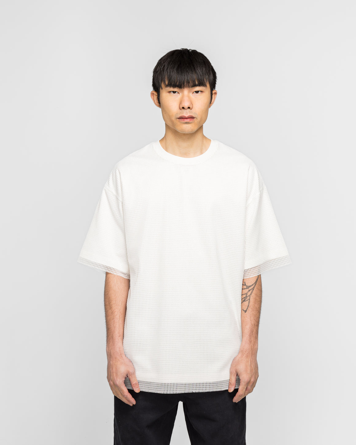 OAMC Peacemaker - Mesh Layer T-Shirt - White - UP THERE