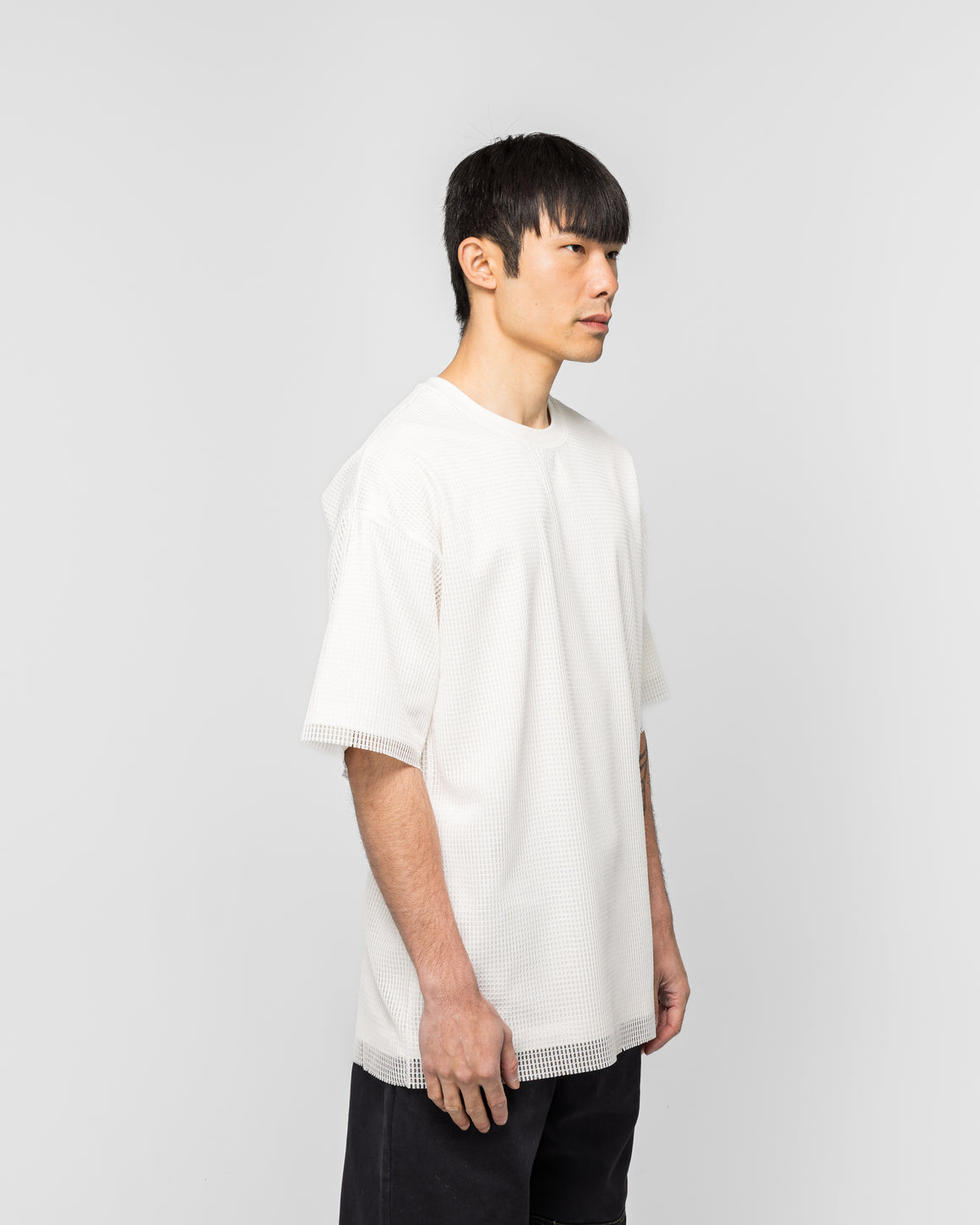 OAMC Peacemaker - Mesh Layer T-Shirt - White - UP THERE