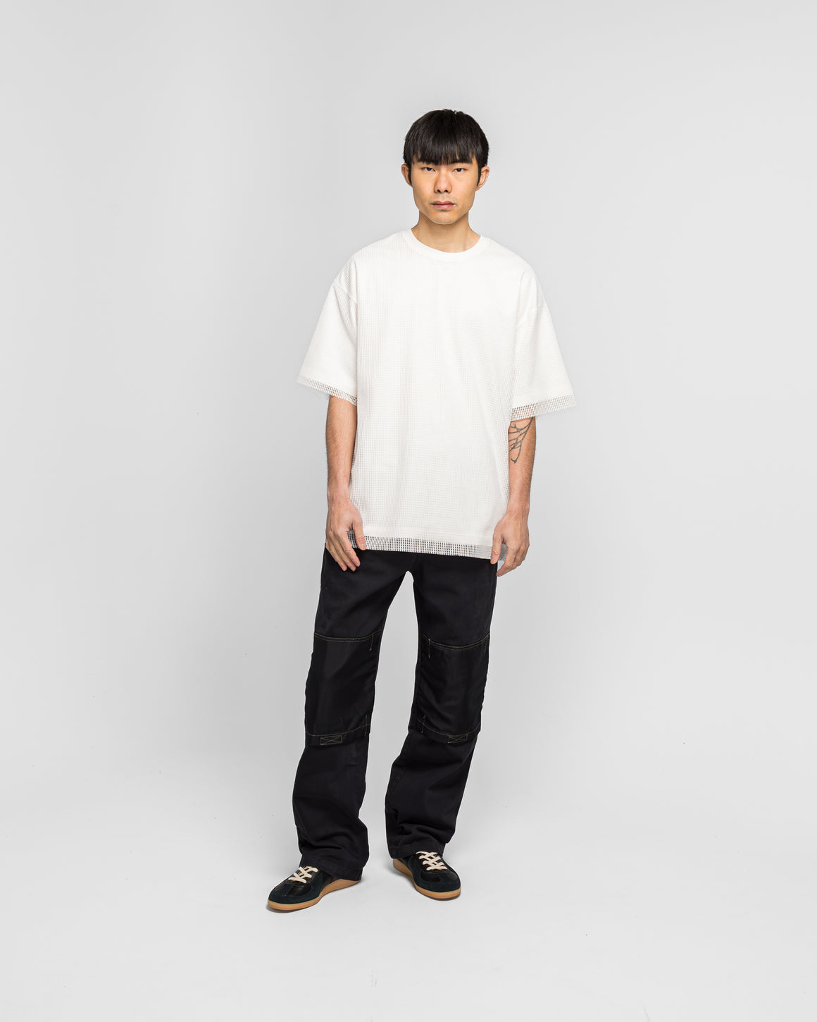 OAMC Peacemaker - Mesh Layer T-Shirt - White - UP THERE