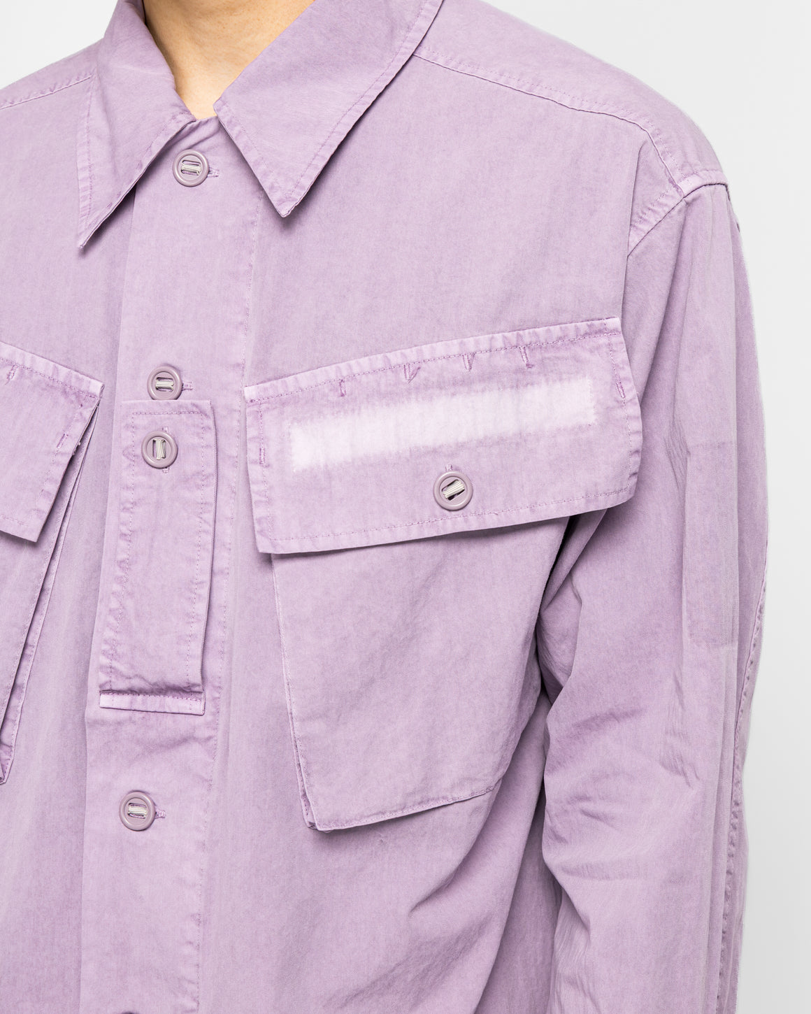 OAMC Peacemaker - Military Cargo Shirt - Lilac - UP THERE