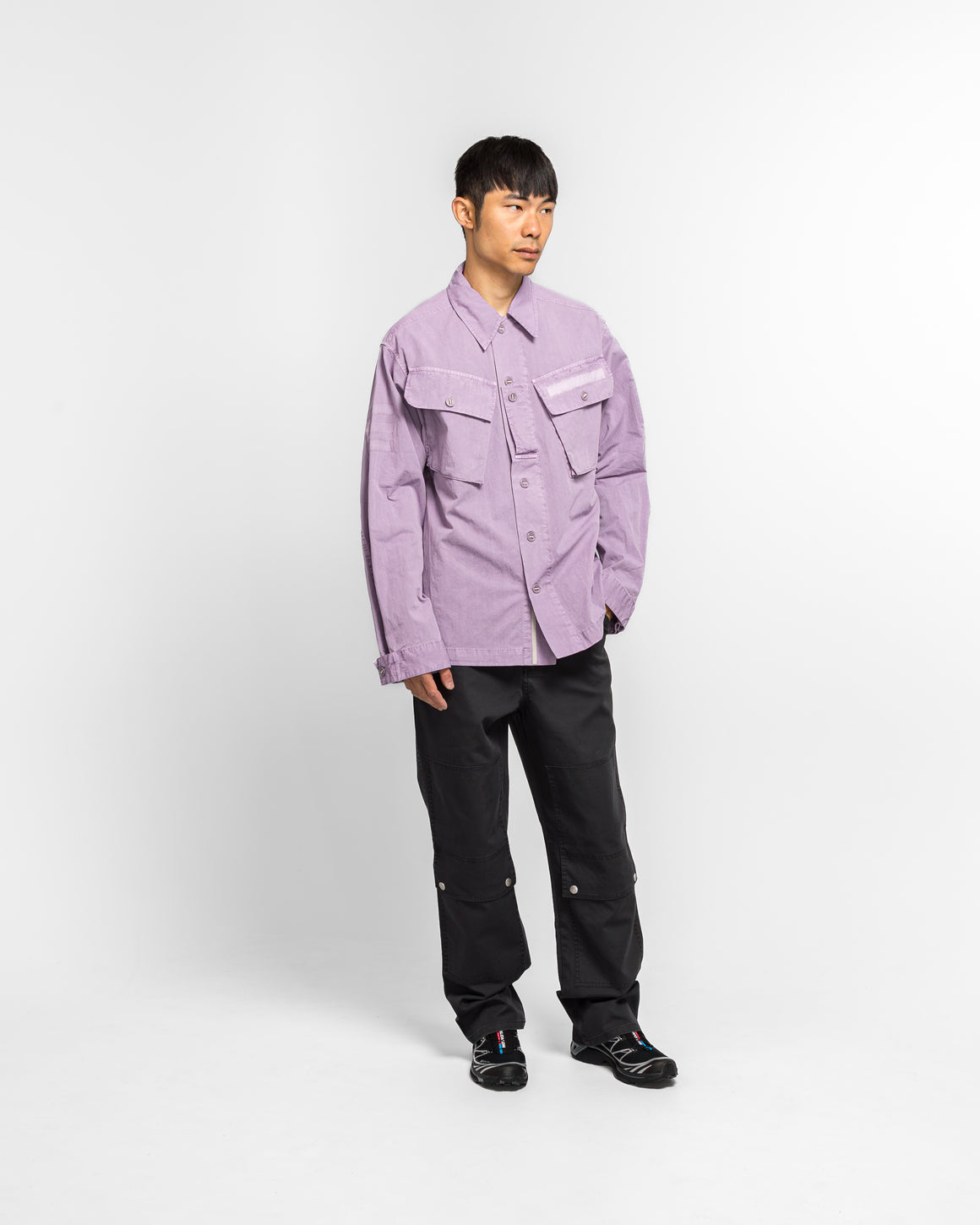 OAMC Peacemaker - Military Cargo Shirt - Lilac - UP THERE