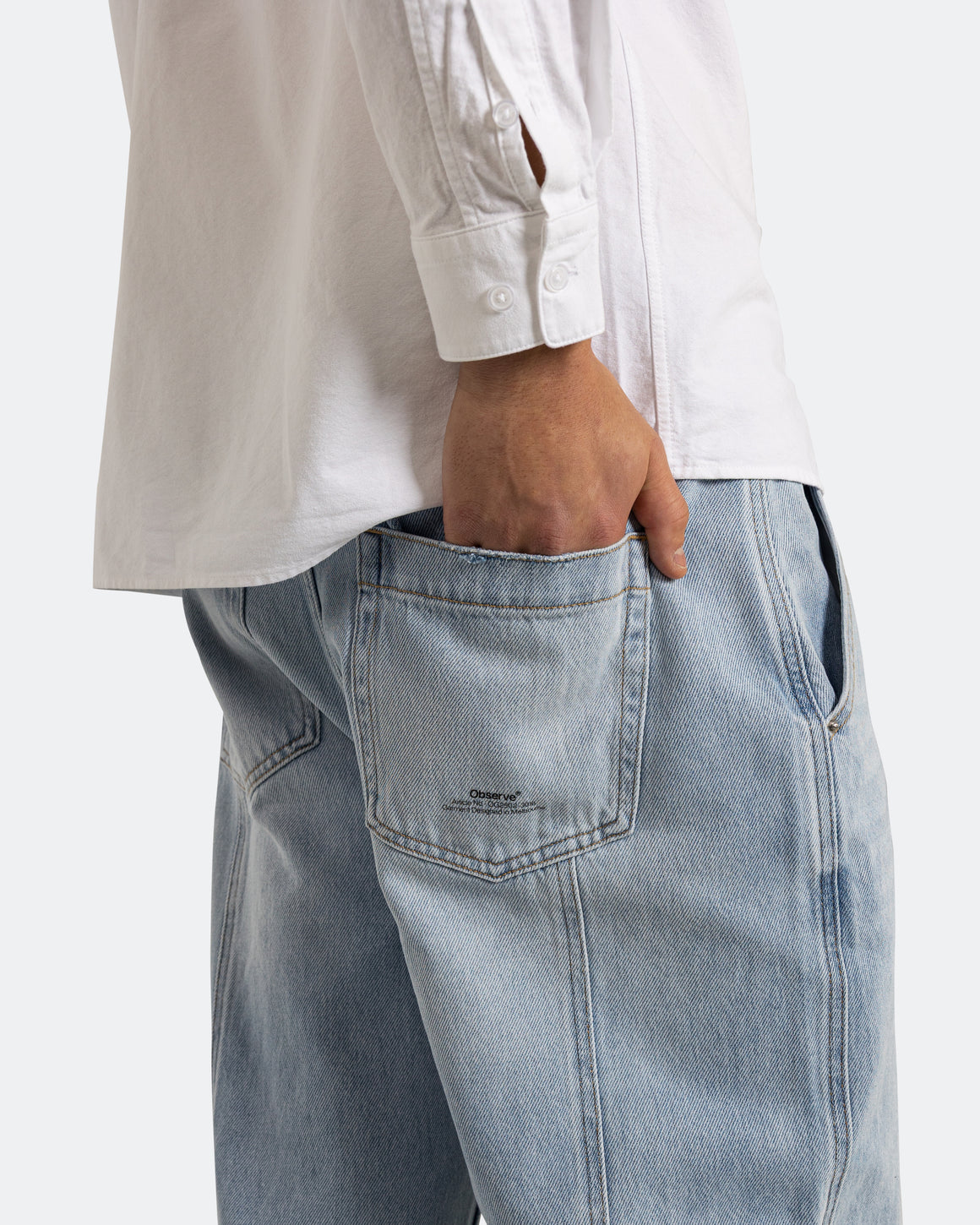 Observe - 4 Panel Denim - Light Wash - UP THERE