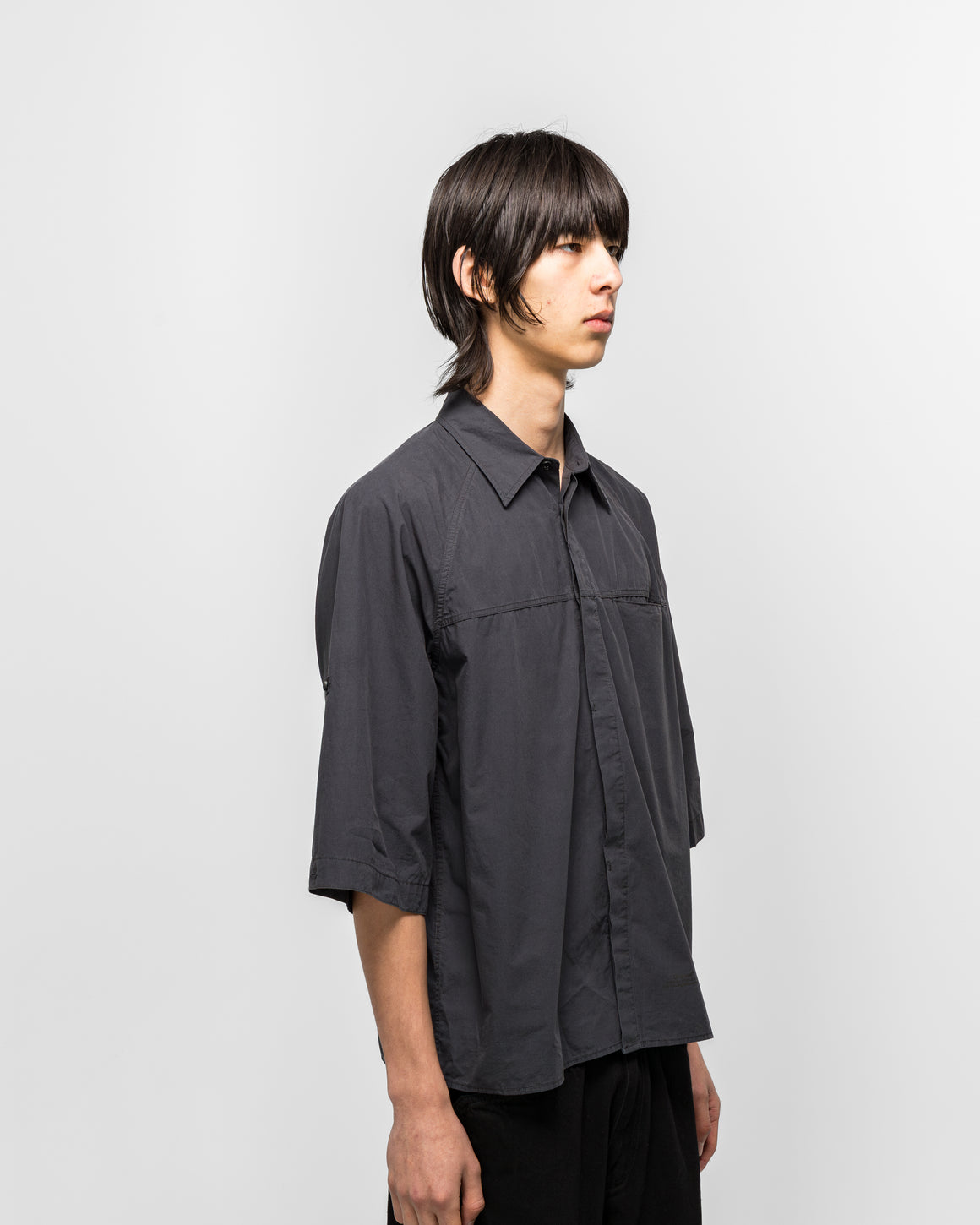 Observe - Cambia Panel Shirt - Charcoal Blue - UP THERE