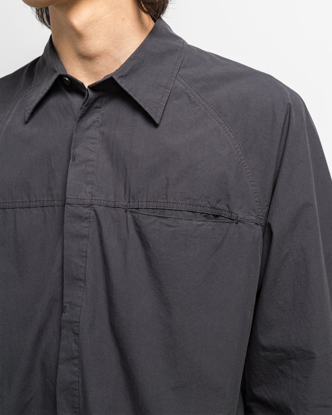 Observe - Cambia Panel Shirt - Charcoal Blue - UP THERE