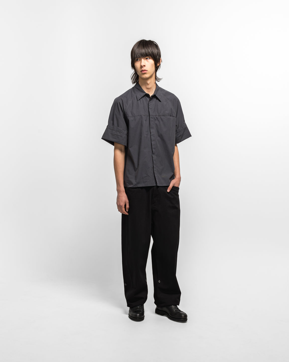 Observe - Cambia Panel Shirt - Charcoal Blue - UP THERE