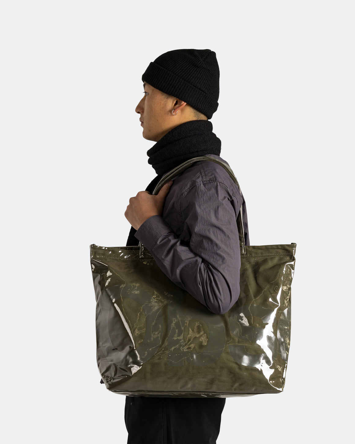 Observe - Classic Logo PVC Tote - Army - UP THERE
