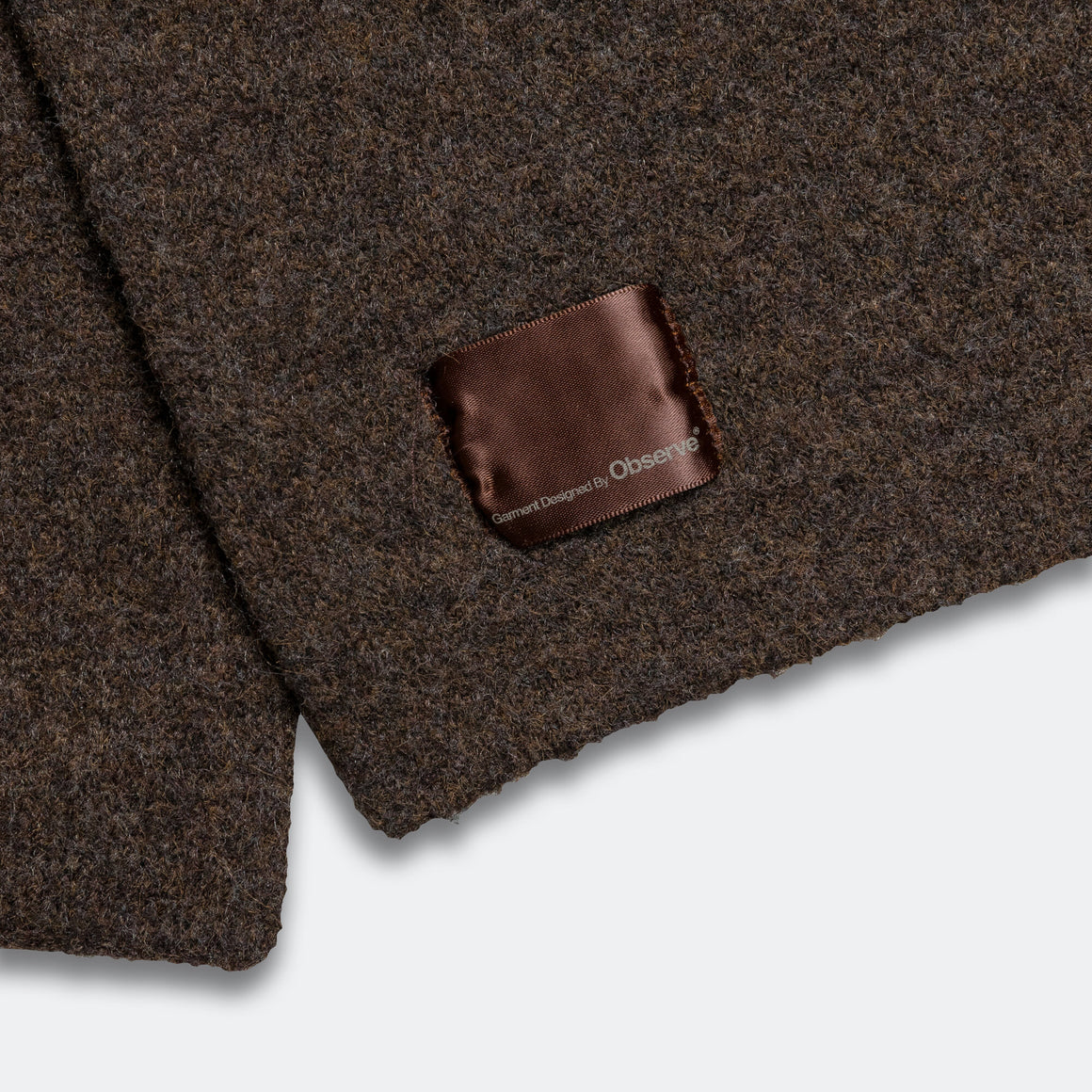 Observe - Mohair Logo Scarf - Olive - UP THERE