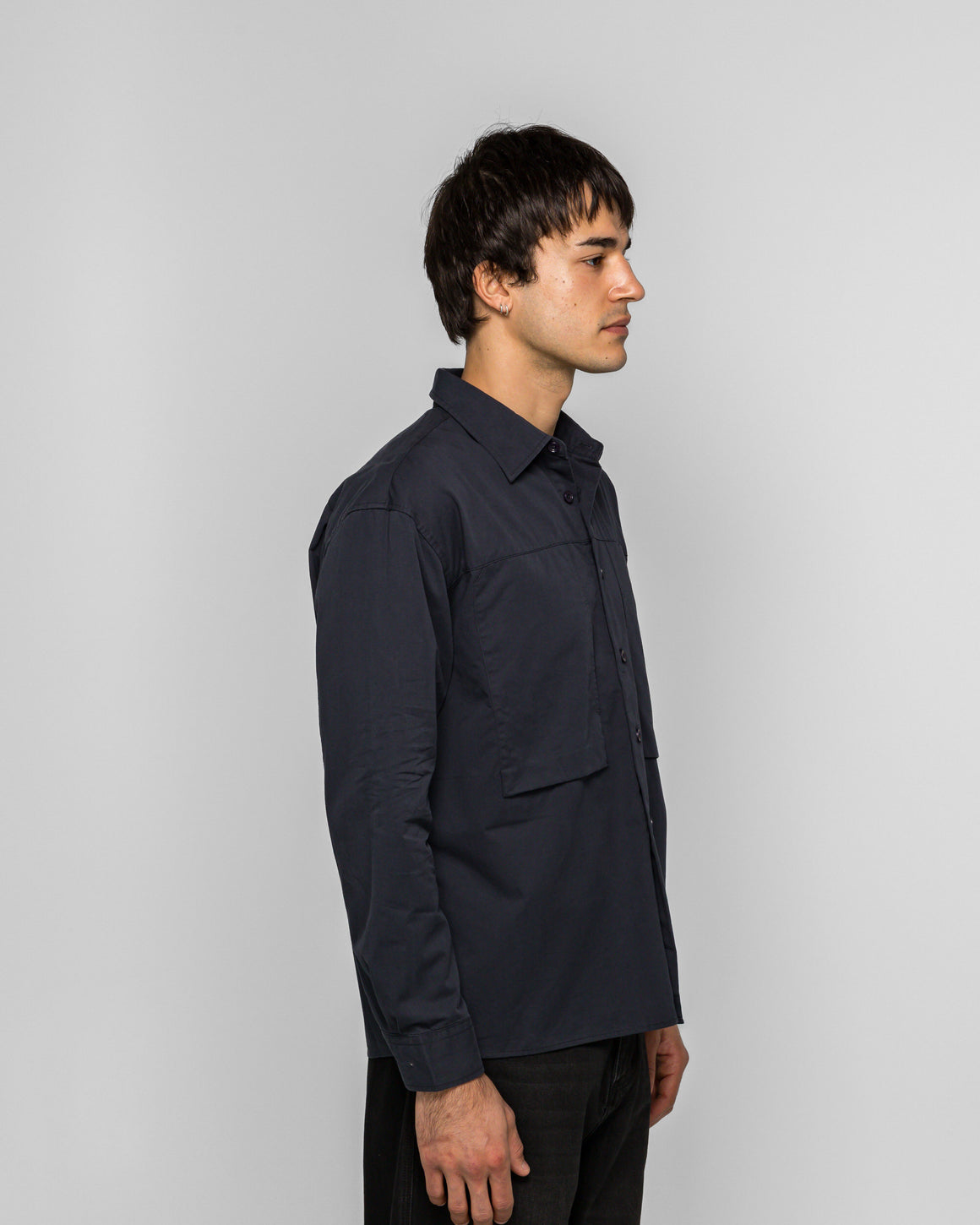 Observe - Panel Pocket Shirt - Dark Navy - UP THERE