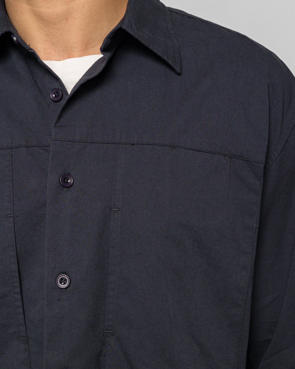 Observe - Panel Pocket Shirt - Dark Navy - UP THERE