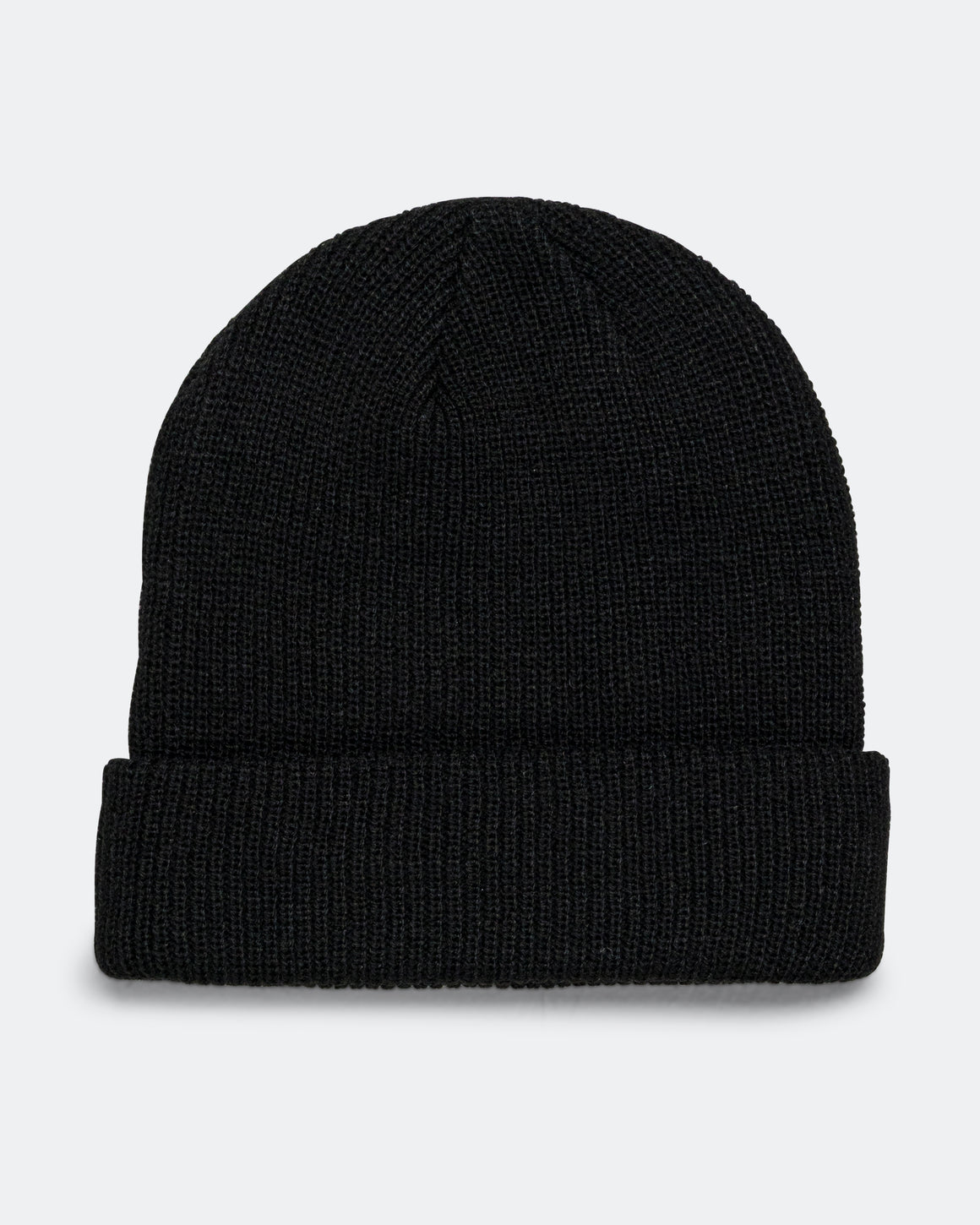Observe - Ribbed Knit Label Beanie - Black - UP THERE