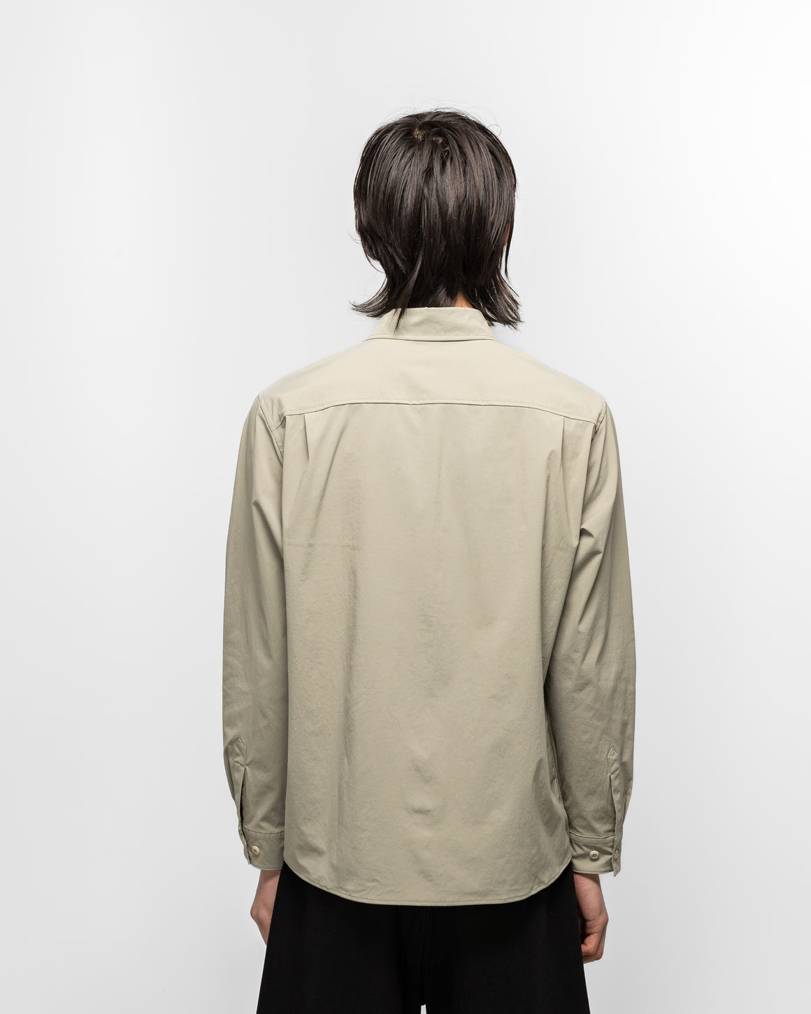 Observe - Crinkled Ripstop Panel Shirt - Sage - UP THERE