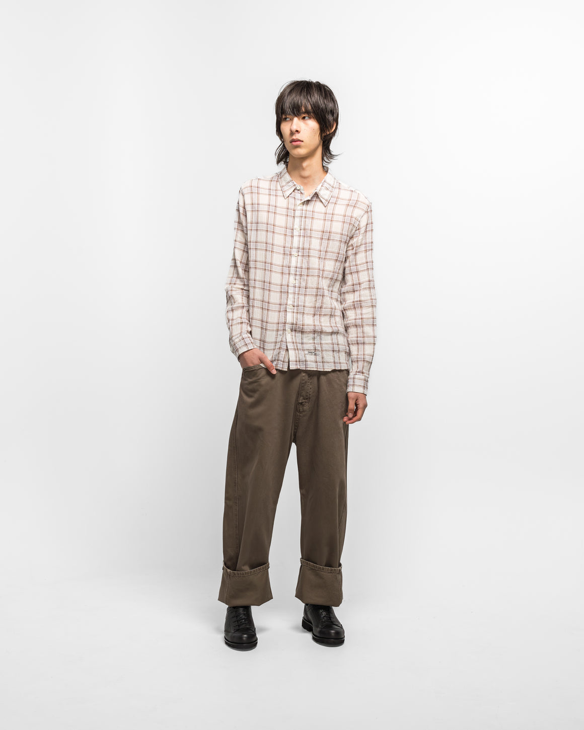 Observe - Twisted Cambia Denim Pant - Taupe - UP THERE