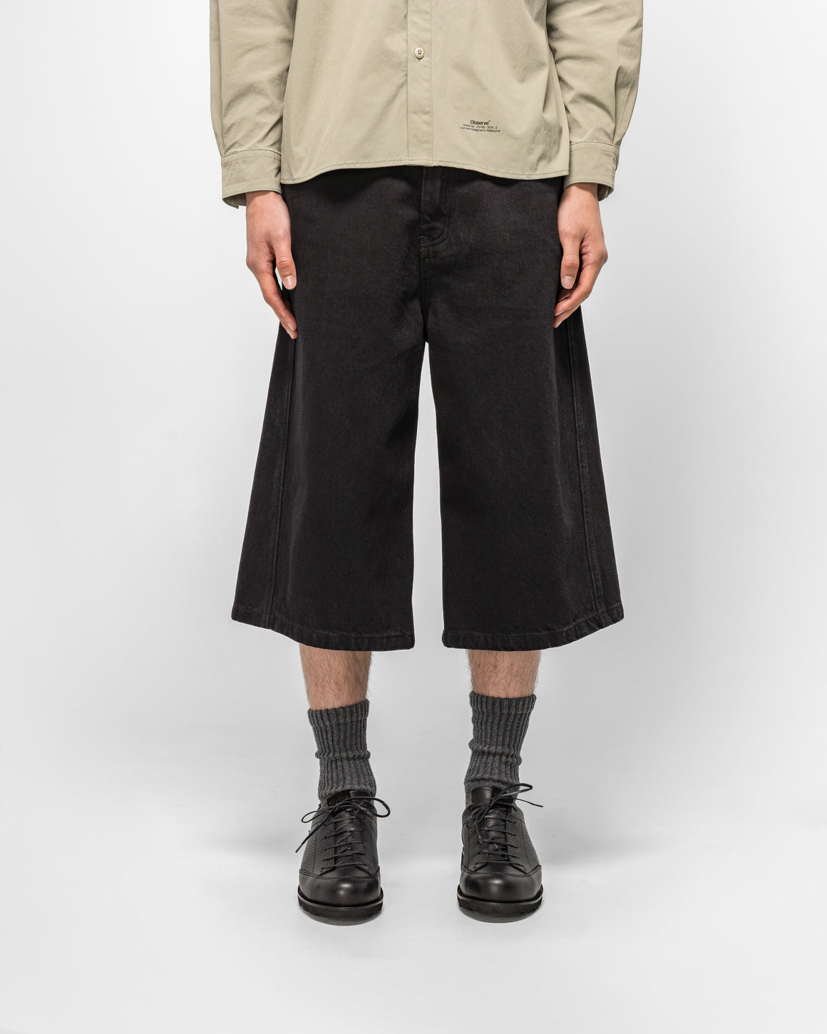 Observe - Twisted Denim Short - Black - UP THERE