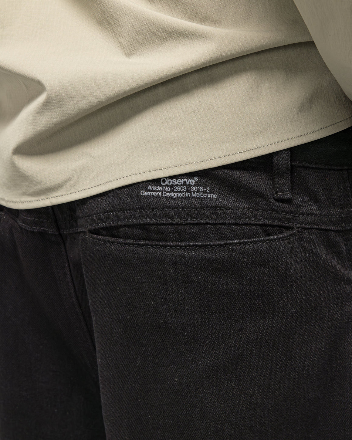 Observe - Twisted Denim Short - Black - UP THERE