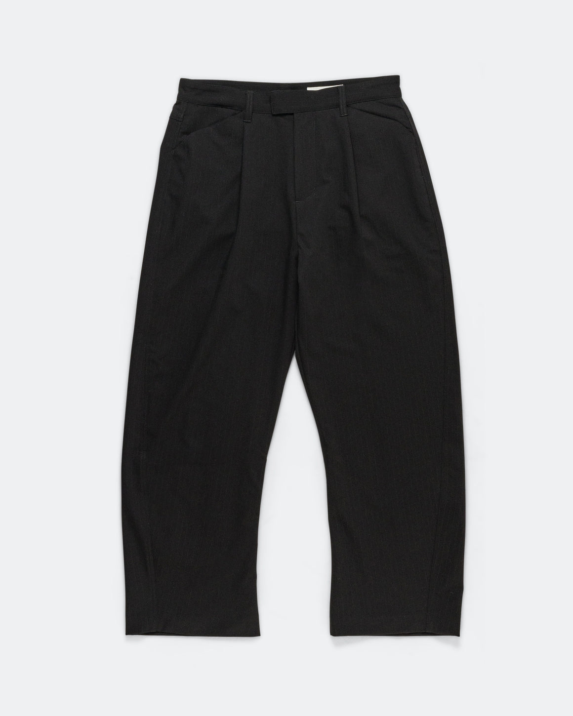 Observe - Twisted Relaxed Trouser - Pinstripe Black - UP THERE