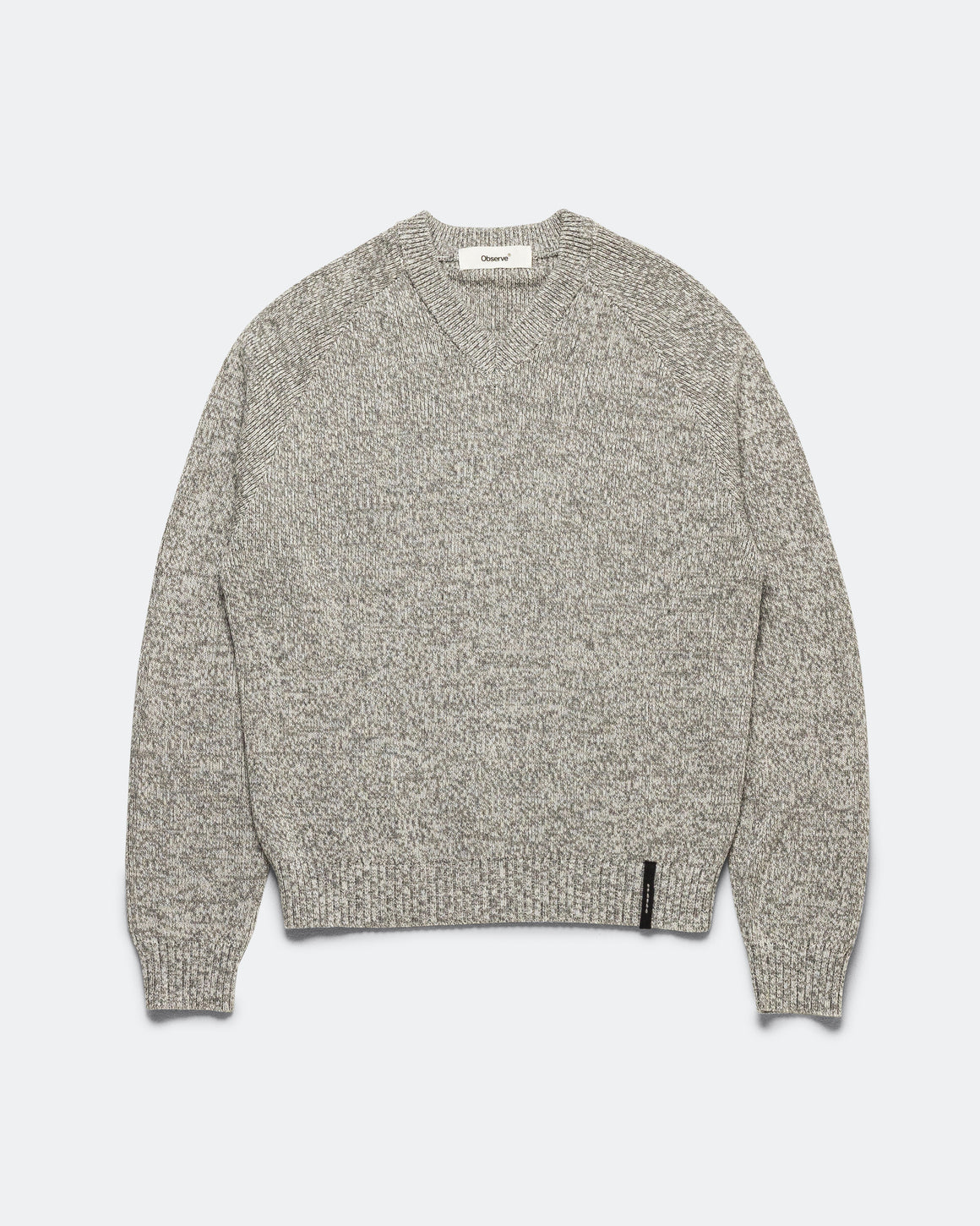 Observe - V-Neck Heather Knit - Ash - UP THERE