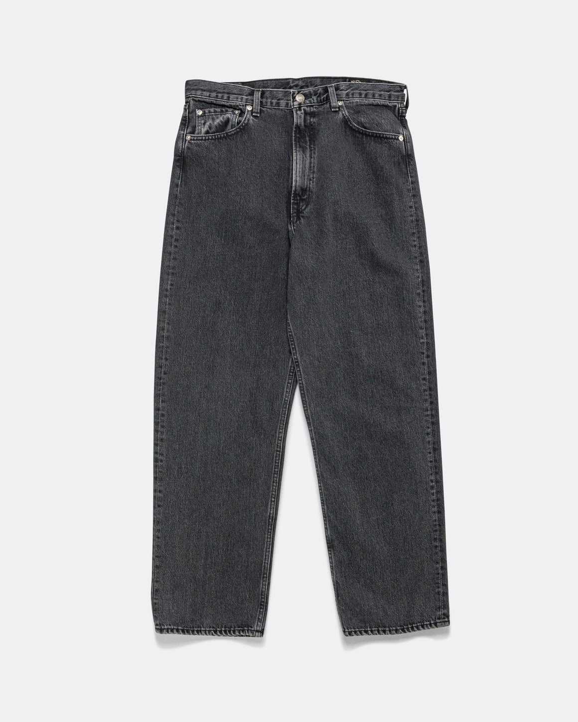 orSlow - 101 Dad's Fit Denim Pants - Black Denim Stone Wash - UP THERE