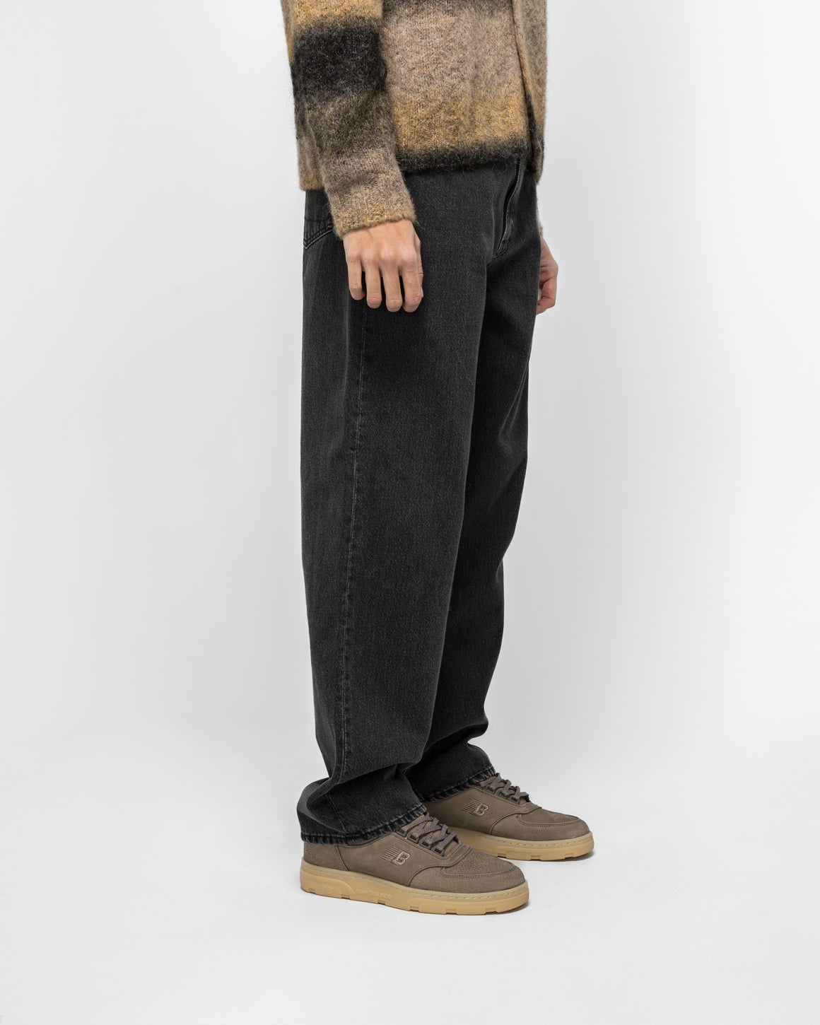 orSlow - 101 Dad's Fit Denim Pants - Black Denim Stone Wash - UP THERE