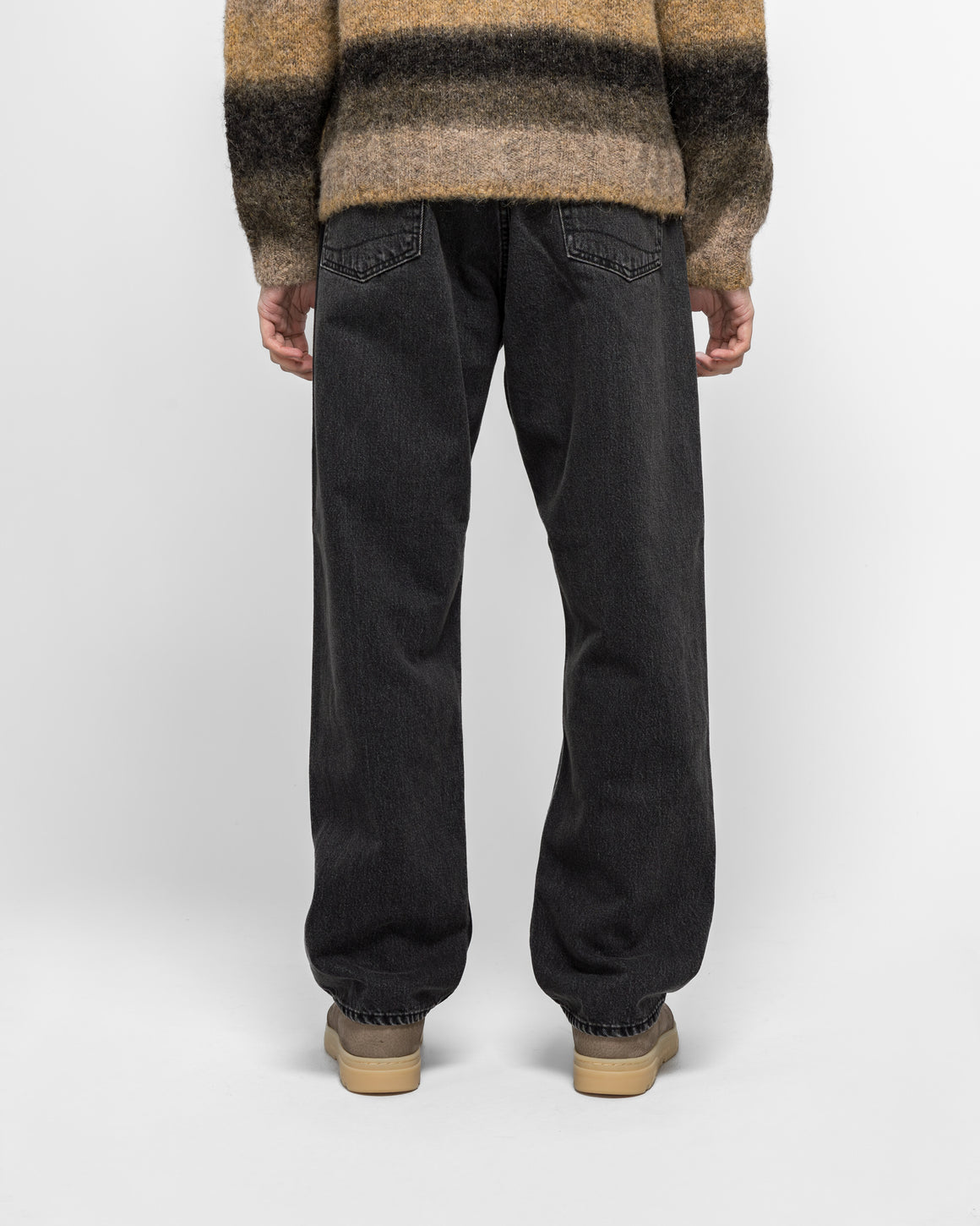 orSlow - 101 Dad's Fit Denim Pants - Black Denim Stone Wash - UP THERE