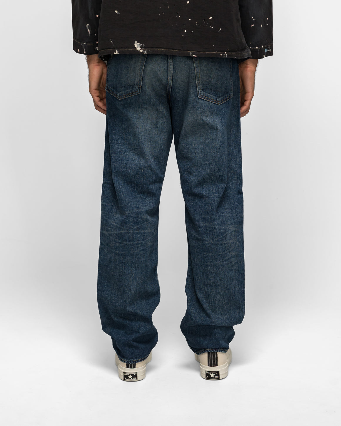 orSlow - 101B Dad's Fit Vintage Washed Button Fly - Vintage Indigo - UP THERE