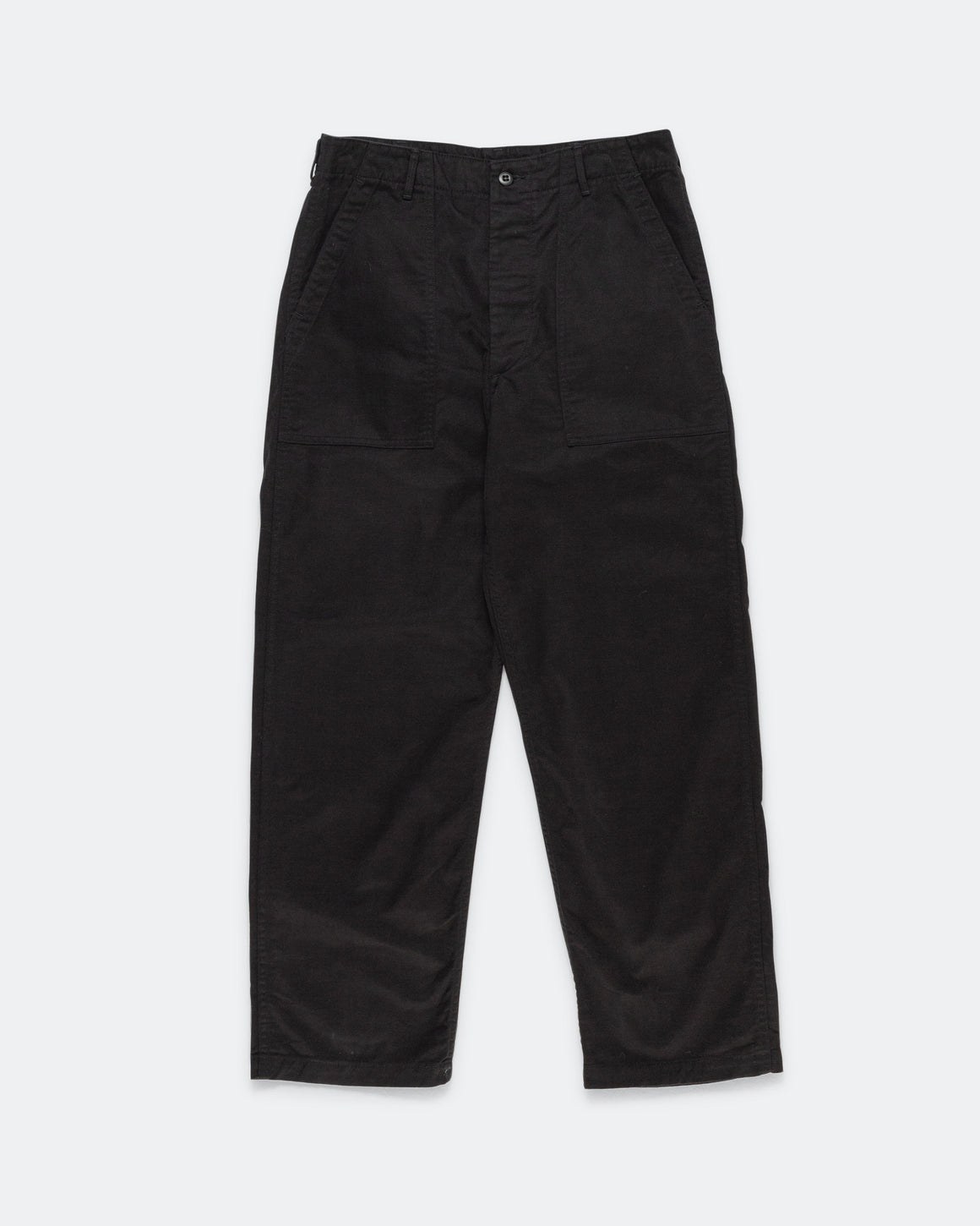 orSlow - Brushed Serge Fatigue Pants (Regular Fit) - Black - UP THERE