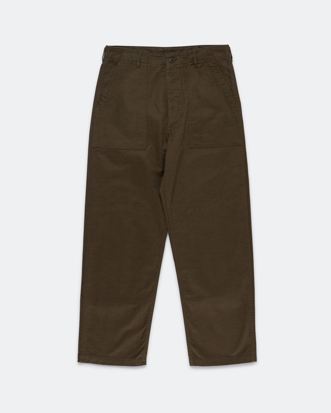 orSlow - Brushed Serge Fatigue Pants (Regular Fit) - Coffee Brown - UP THERE