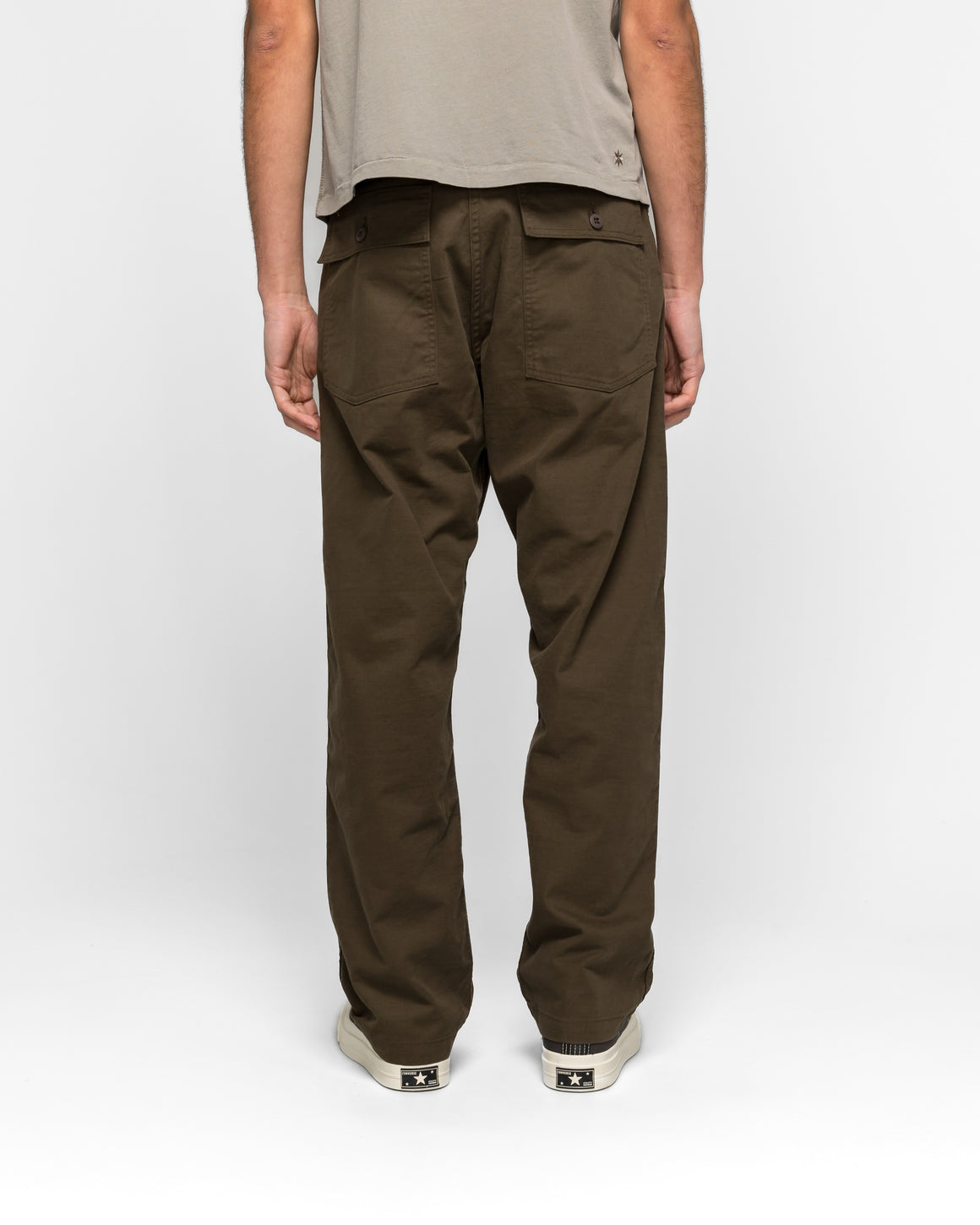 orSlow - Brushed Serge Fatigue Pants (Regular Fit) - Coffee Brown - UP THERE