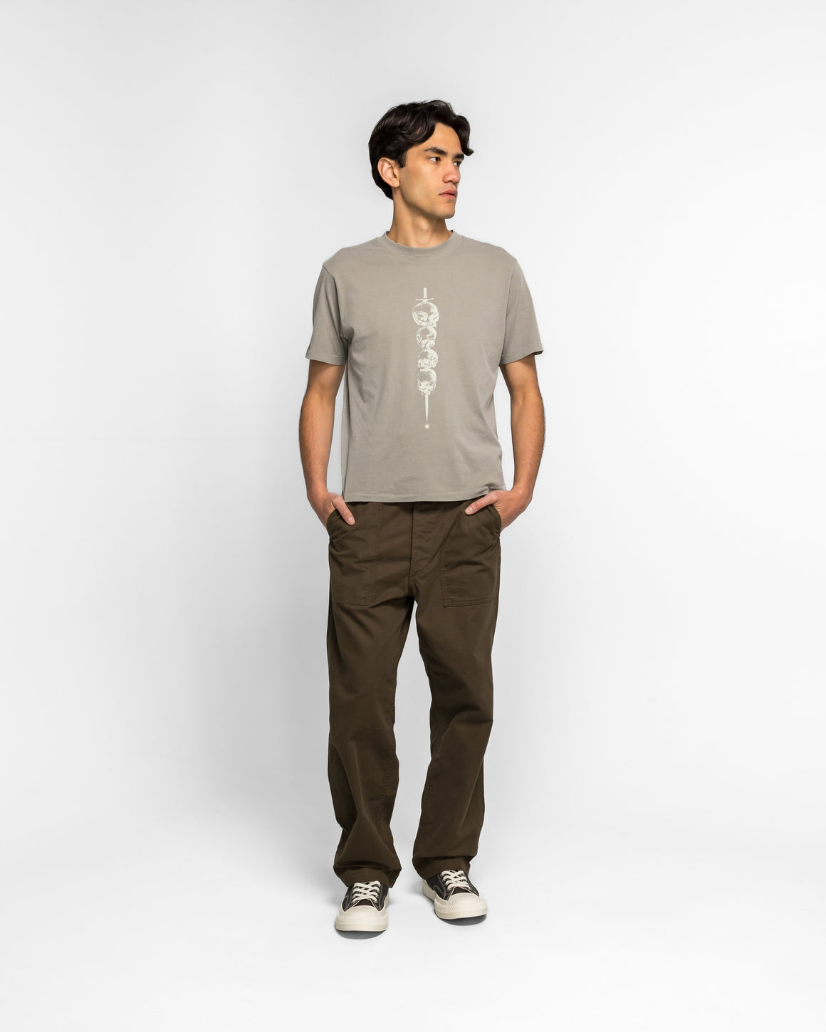 orSlow - Brushed Serge Fatigue Pants (Regular Fit) - Coffee Brown - UP THERE